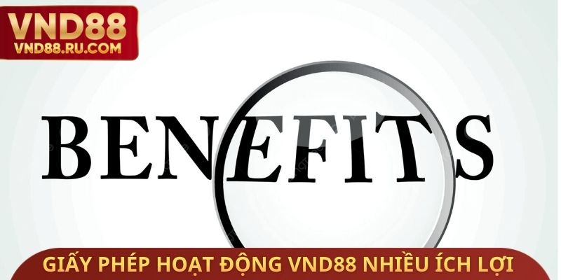 Giấy phép hoạt động VND88 có nhiều ích lợi