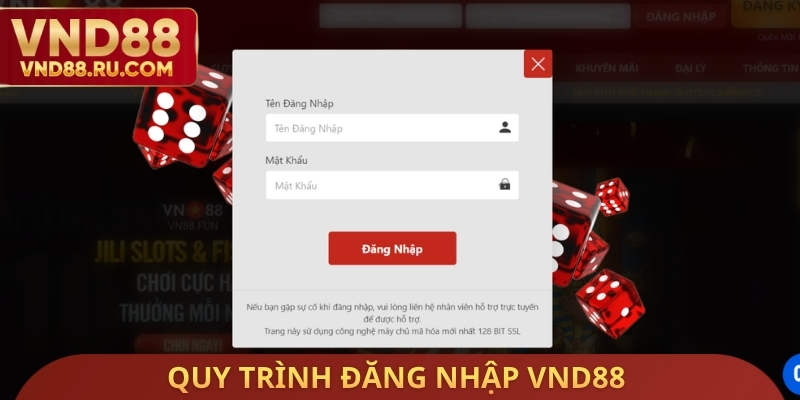Quy trình đăng nhập VND88